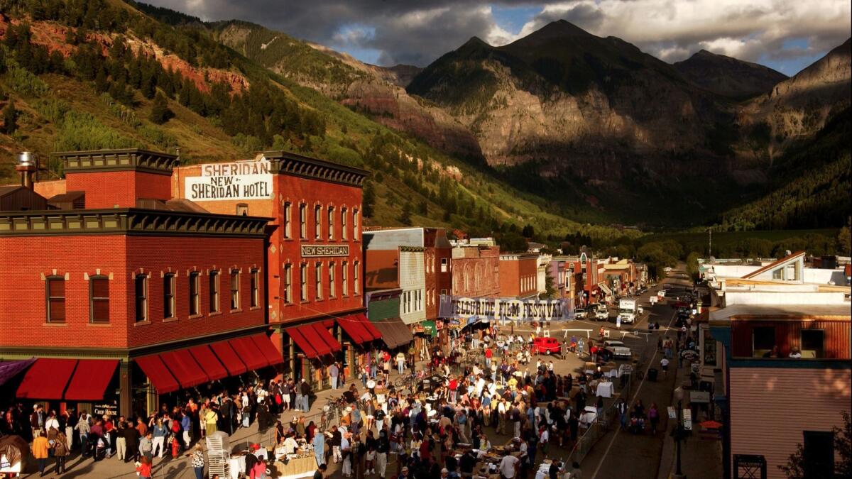 Opening day of the 28th Telluride Film Festival 2001 in Telluride, Colo. This year's festival kicks off Friday.
