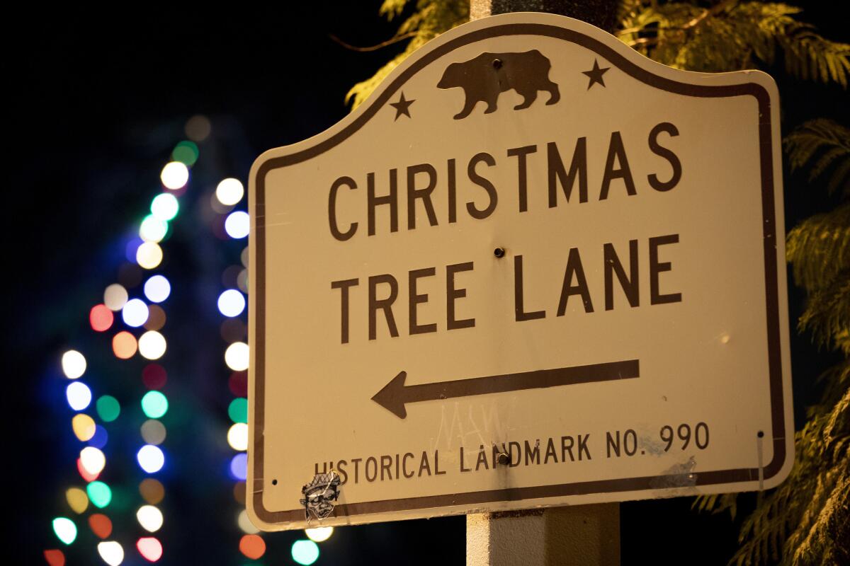 Christmas Tree Lane was designated a California Historical Landmark in 1990.