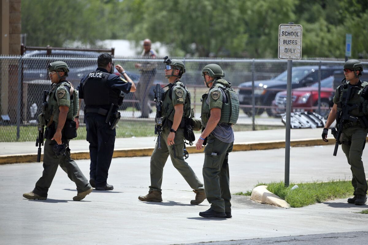 Police at school shooting scene