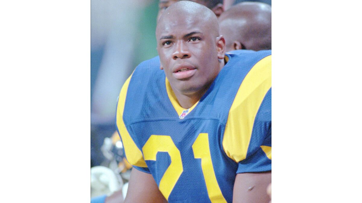 Lawrence Phillips played for the Rams after attending the University of Nebraska.
