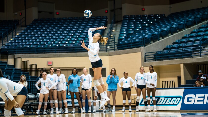 Grace Frohling has helped lead USD into the NCAA volleyball tournament.