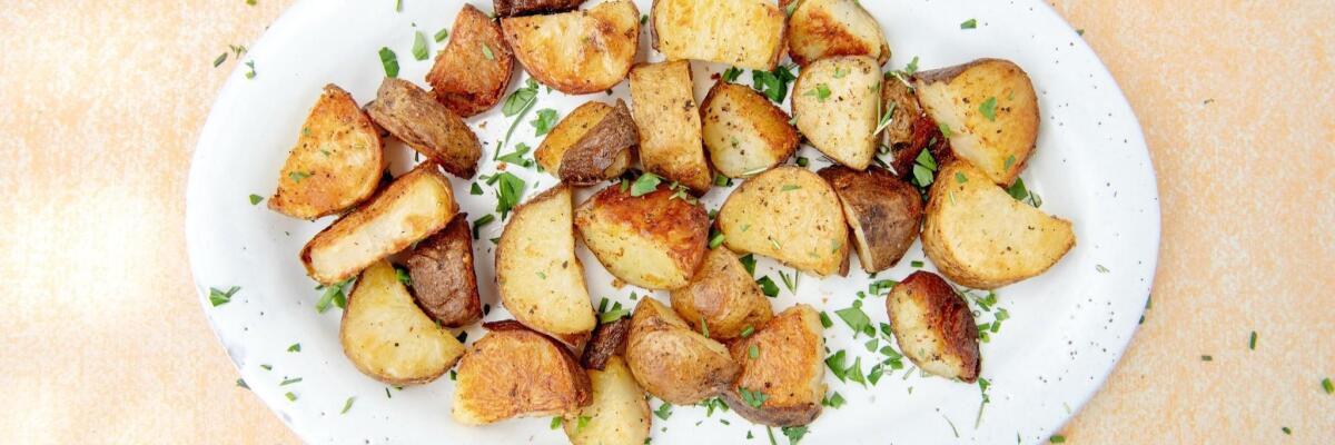 Roasted potatoes. 
