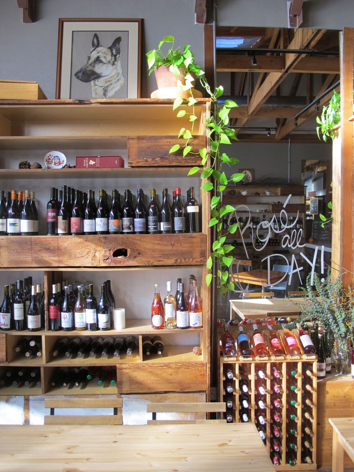 The Rose Wine Bar hosts its annual craft party with glitter, feathers and more festive decor.