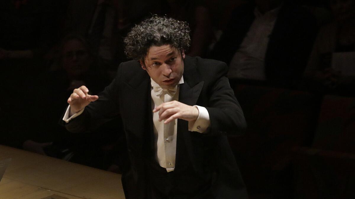 Music director Gustavo Dudamel conducts the L.A. Phil.