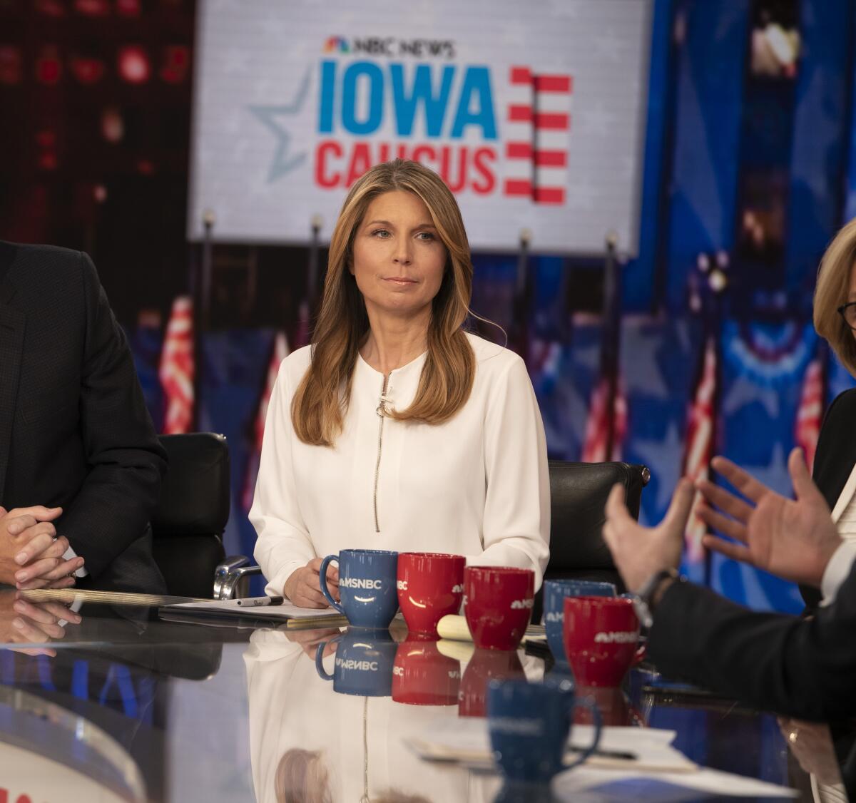 MSNBC host Nicolle Wallace during the network's coverage of the Iowa presidential nominating caucus on Feb. 3.