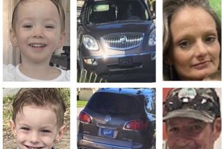 Images released by the L.A. County Sheriff's Dept. shows two-year-old Willow , top left, and her 4-year-old brother Wyman, bottom left, were taken by their parents Tiffany Bryant and David James, and the vehicle law enforcement is looking for.