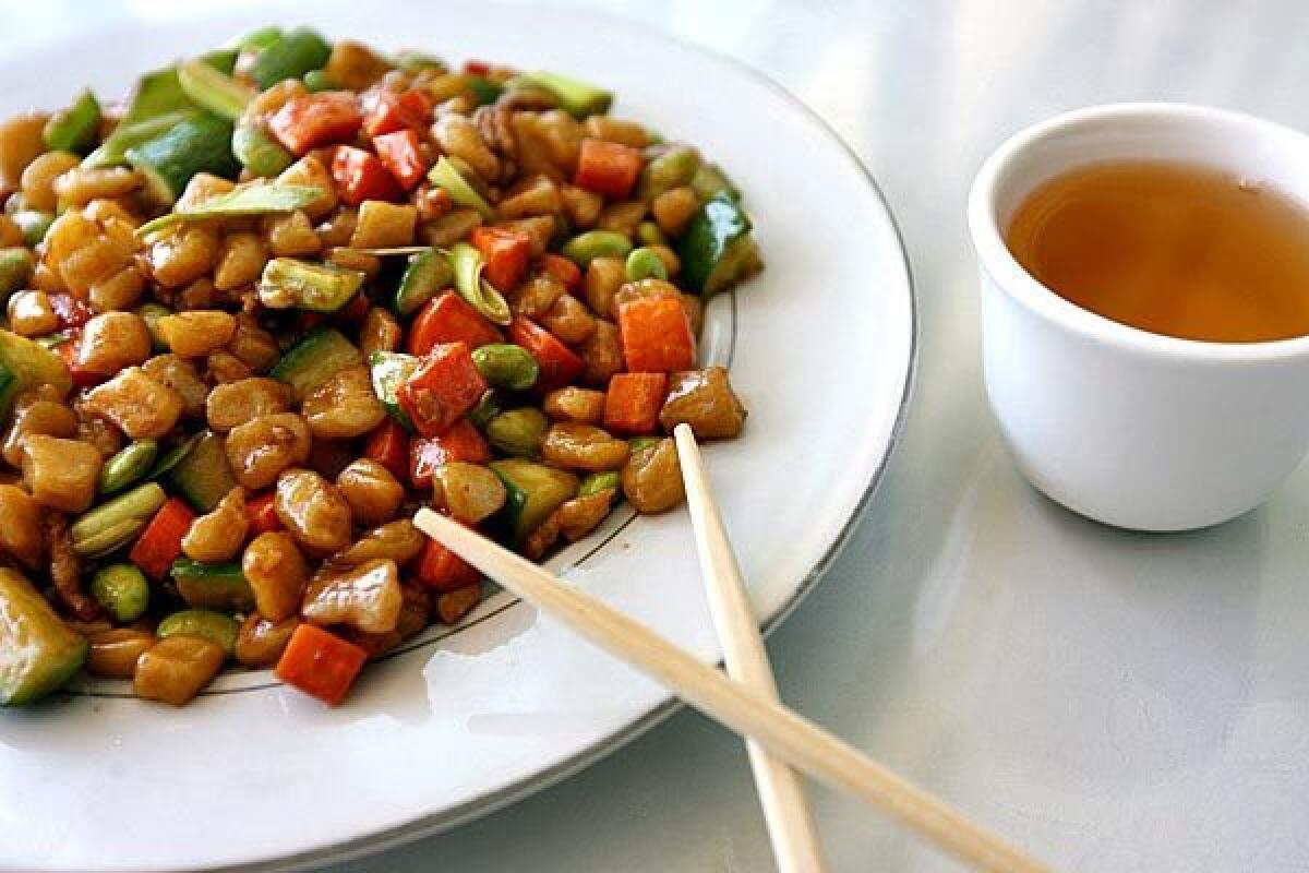 Fried Ge Da and Jasmine Tea