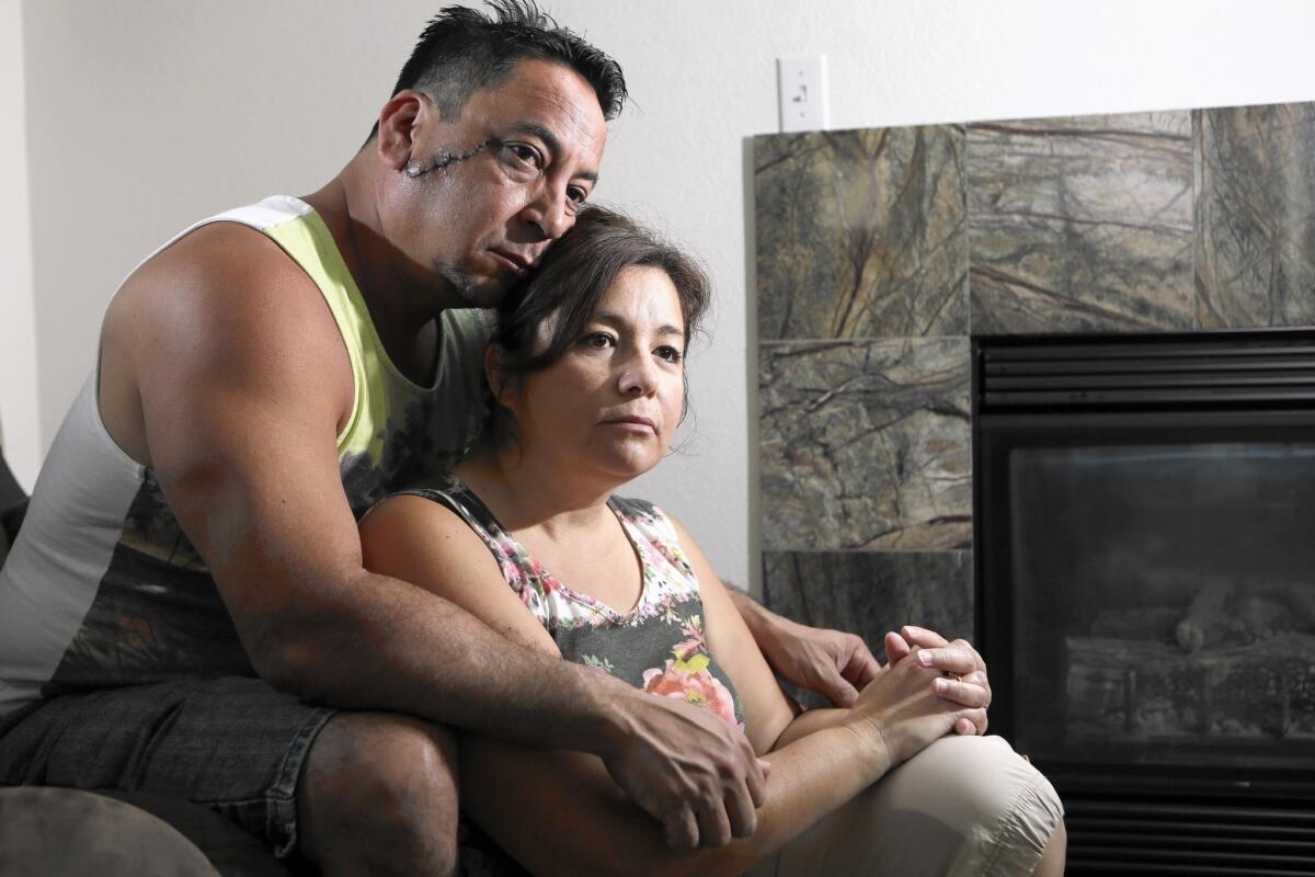 Anthony and Cynthia Hernandez in October 2014, shortly after they were stabbed by their mentally ill son, Aaron.