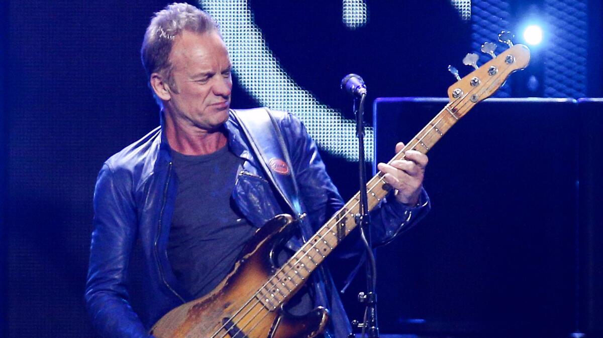 Sting performs at the 2016 iHeartRadio Music Festival on Sept. 24 in Las Vegas.