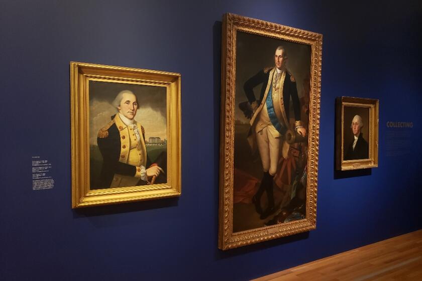 Henry Huntington bought several George Washington portraits in 1919, including one by Gilbert Stuart (right)