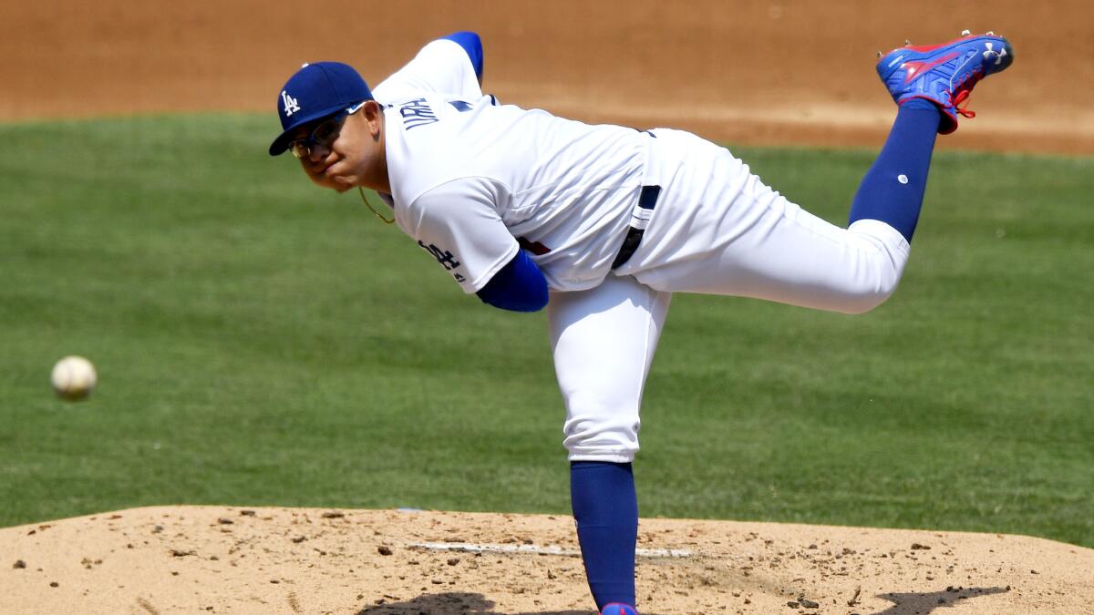 Dodgers starter Julio Urias gave up only one run in six innings Saturday.