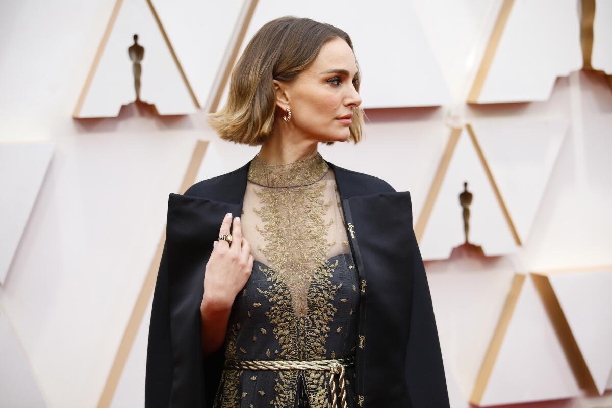 Natalie Portman on the Oscars' red carpet.