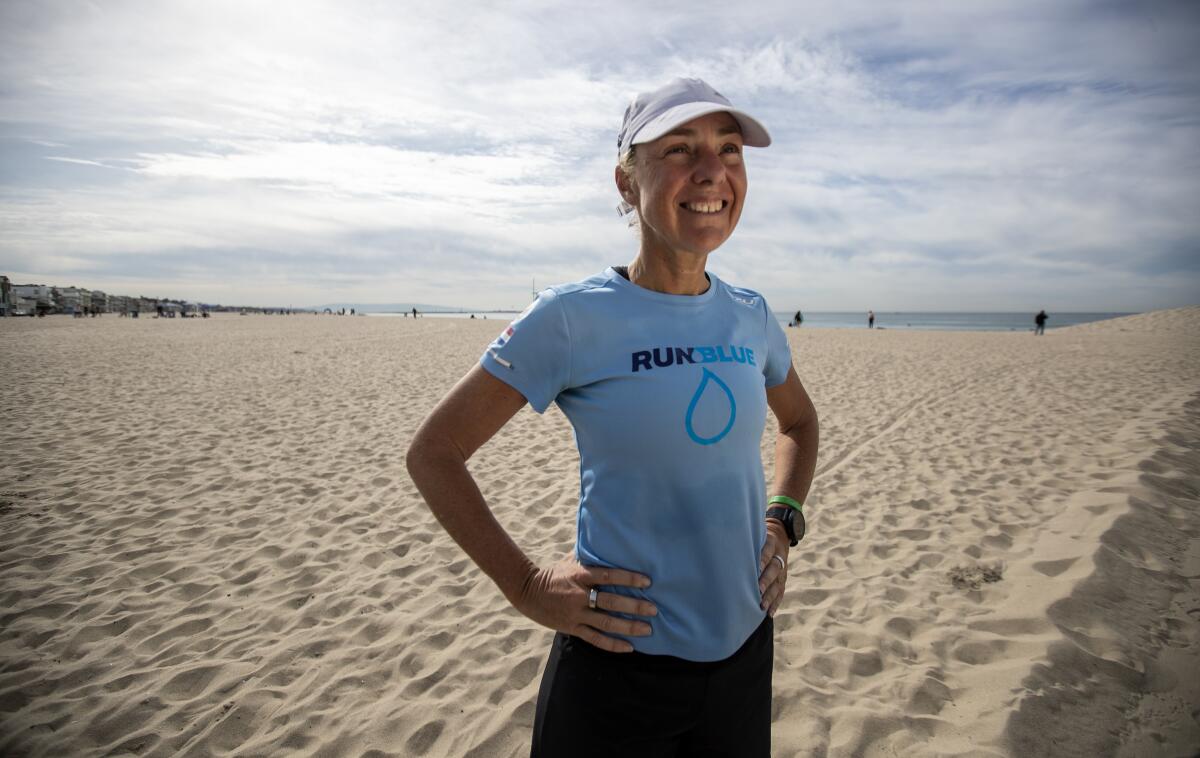 Activist Mina Guli ran in Venice as part of a series of runs in 32 countries.