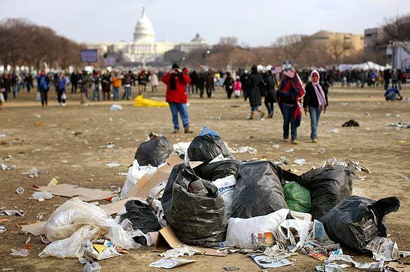 Cleaning up after the inauguration