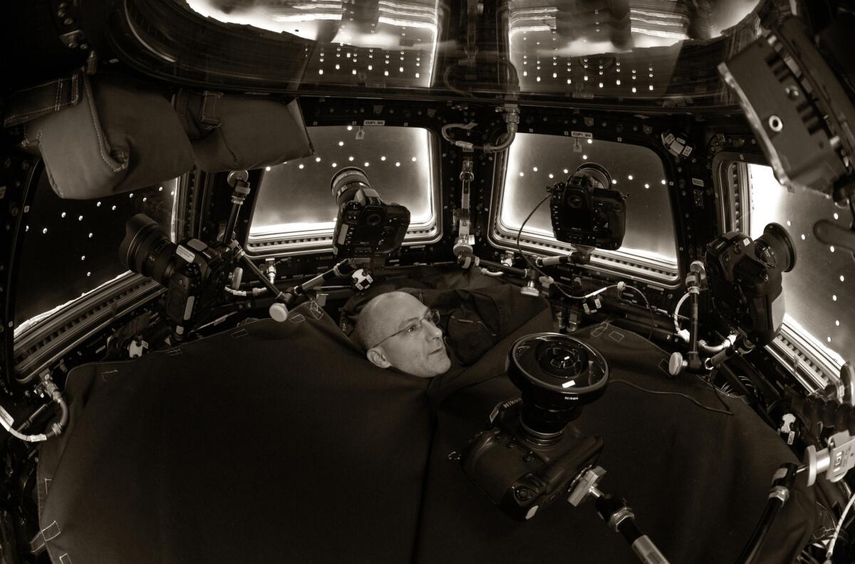 A Pettit self-portrait in the cupola of the International Space Station. (Donald R. Pettit)