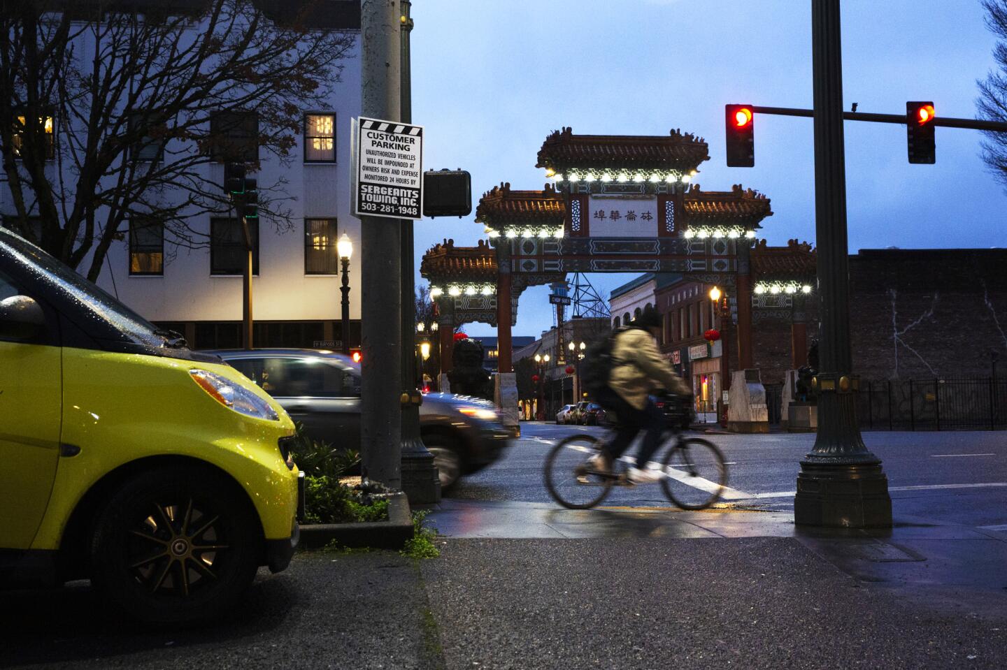 The elaborate Chinatown Gates in Portland, Ore.