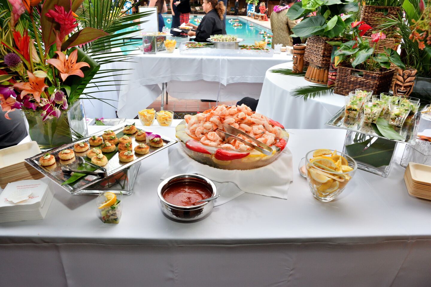 Part of the Jewel Ball's fresh seafood buffet
