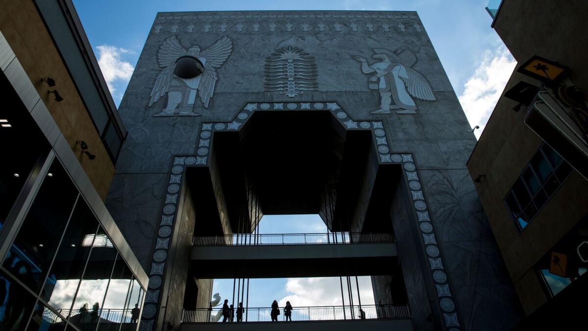 The Hollywood & Highland Center's Babylon Court, modeled after D.W. Griffith's "Intolerance."