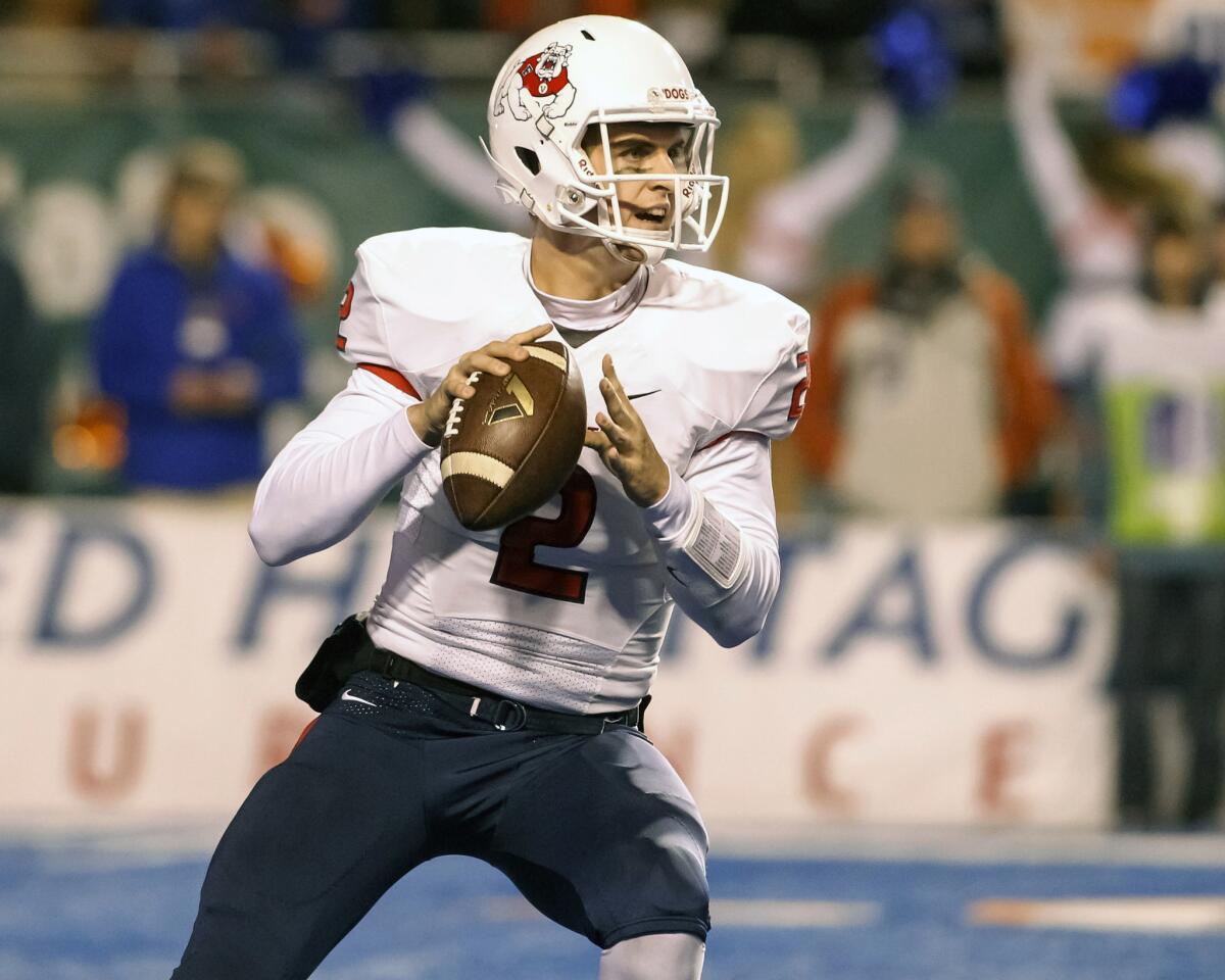 Fresno State quarterback Brian Burrell passed for 2,576 yards with 22 touchdowns for the Bulldogs this season.