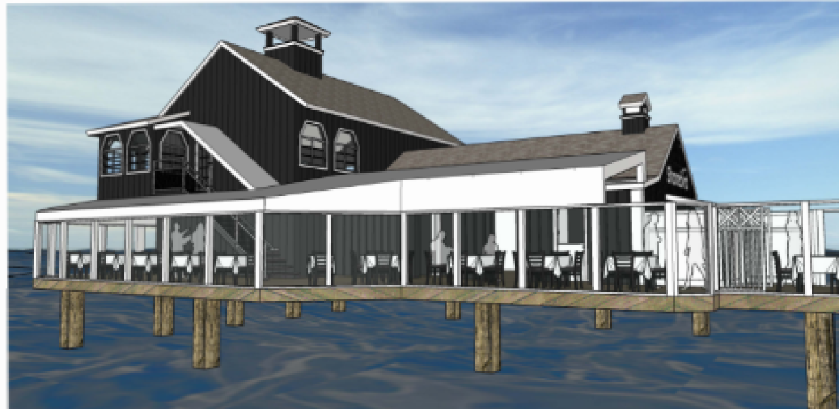Rendering of planned Shorebird restaurant in Seaport Village.