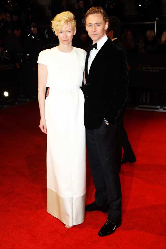 "We Need to Talk About Kevin" star Tilda Swinton and Tom Hiddleston.