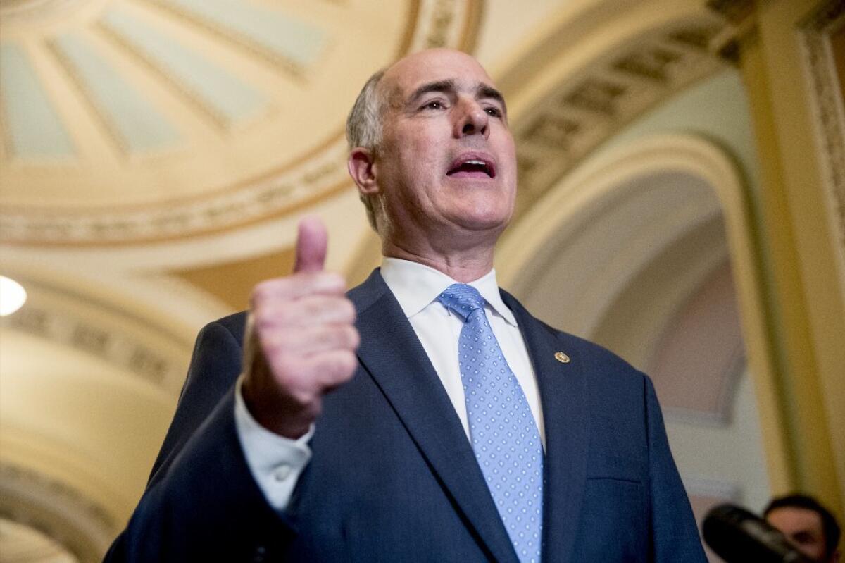 Sen Bob Casey (D-Pa.) is among Senate Democrats calling for a delay in confirmatrion hearings for the next Supreme Court nominee.