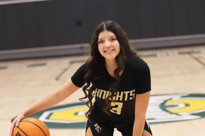 Ontario Christian junior Dejah Saldivar sank a state-record 17 threes in a game against Linfield Christian on Friday night.
