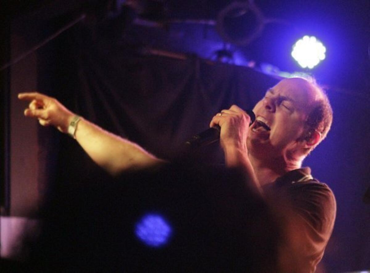 Greg Graffin, lead vocals of the L.A. punk band Bad Religion, performs at the Echo. Review: A rowdy, shaggy night for Bad Religion