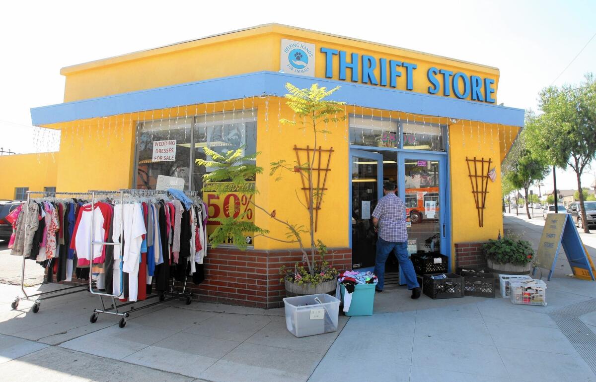 The Helping Hands for Animals Thrift Store, at 2800 W. Burbank Blvd. in Burbank, will close at the end of the year. Some local business proprieters who are closing up shop have put the blame on sharply increasing rents.