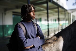 LOS ANGELES, CA - SEPTEMBER 26, 2024: Dorsey High School student Caleel Smith is part of the Black Students Achievement Plan program or BSAP on September 26, 2024 in Los Angeles, California. (Gina Ferazzi / Los Angeles Times)