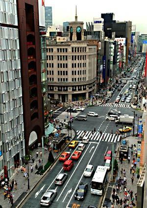 Ginza shopping district
