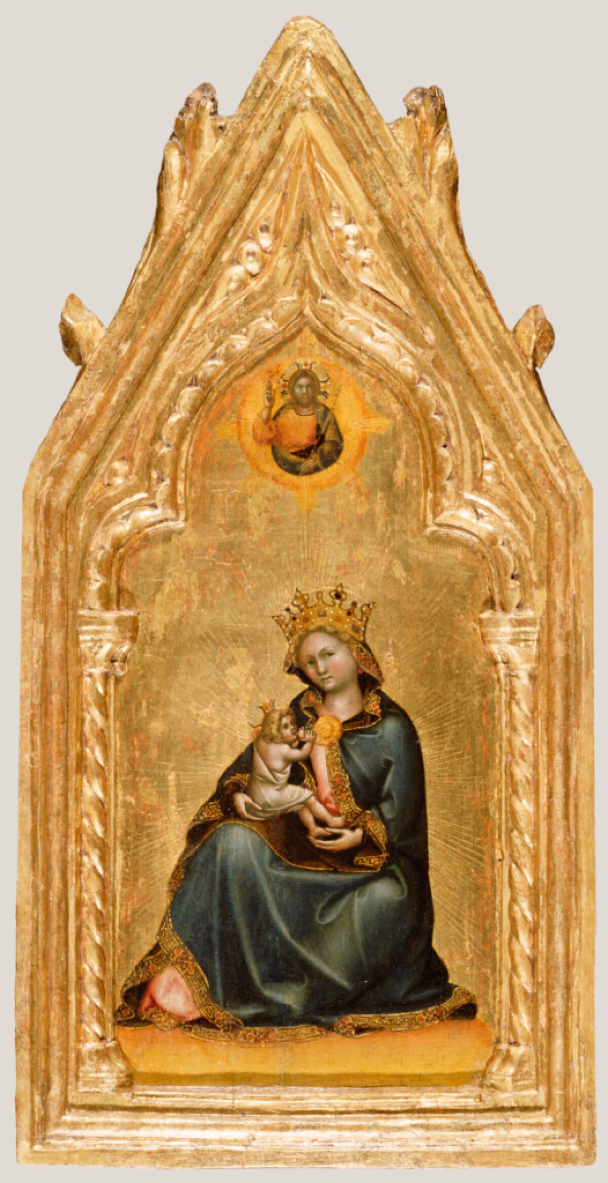 Guariento di Arpo, "Madonna of Humility," about 1345–1350, tempera and gold leaf on panel.