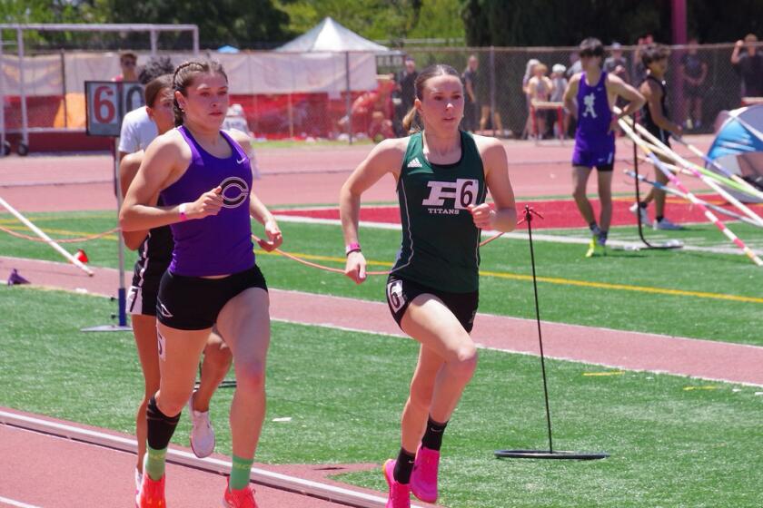 Poway's Tessa Buswell ran the second fastest time ever in the 800 meter at last weekend's section meet. 