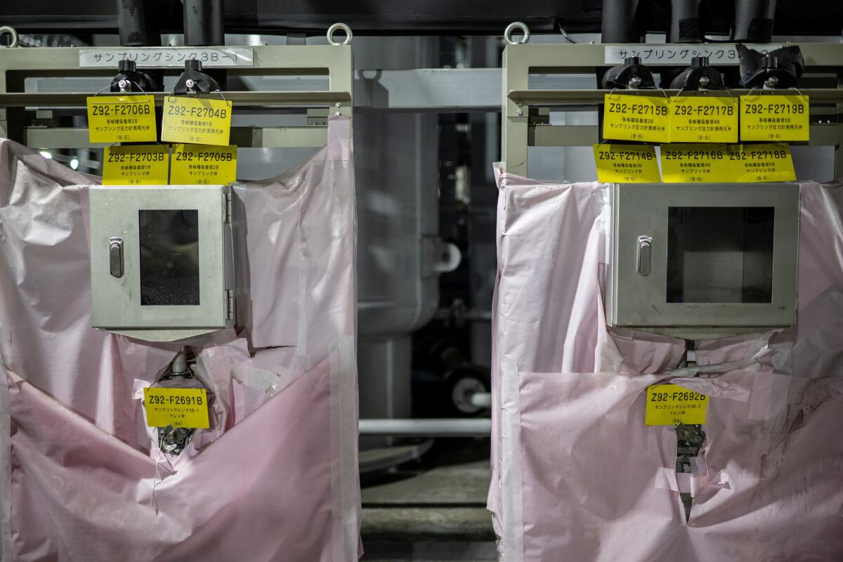 Equipment inside the Daiichi nuclear power plant in Fukushima, Japan