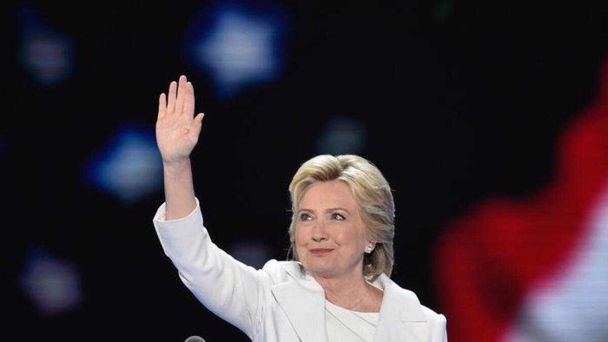 Democratic presidential nominee Hillary Clinton.