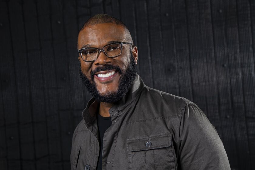 ATLANTA, GA., SEPTEMBER 27, 2019—Tyler Perry prepares to open the doors of his massive Atlanta TV and movie studio--a 330-acre Army base that will be perhaps the country's largest studio, with numerous sound stages and locations that can accomodate several productions at once. (Kirk D. McKoy / Los Angeles Times)