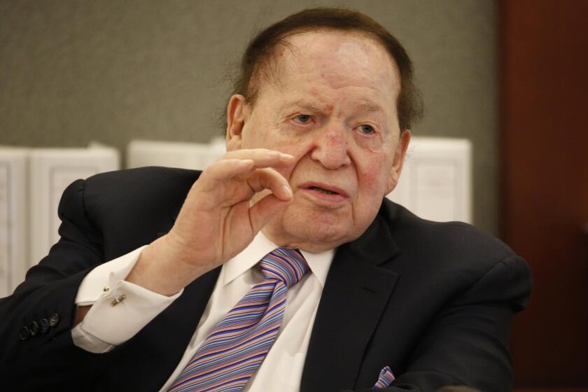 Las Vegas Sands Corp. Chairman and Chief Executive Sheldon Adelson is behind the purchase of the Las Vegas Review Journal, a transaction shepherded by his son-in-law.