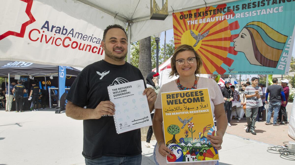 Rashad al-Dabbagh, Arab American Civic Council executive director, and Monica Curca, Activate Labs founder and director, created the Refugees Welcome Guidebook, a multi-platform, hyper-local, Arabic and English manual written for refugees in Southern California.