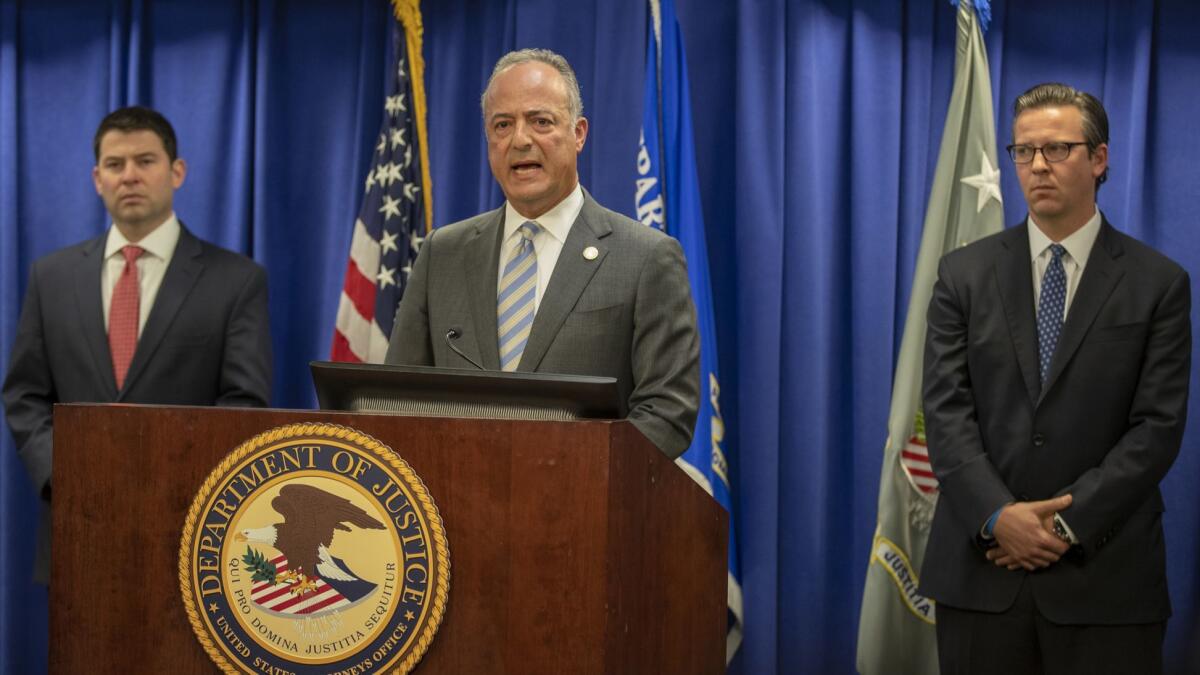 Nick Hanna, U.S. attorney for the Central District of California, announced Michael Avenatti's indictment.