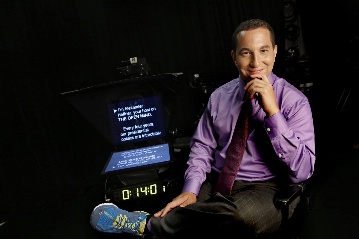 Alexander Heffner is talk host of the new show "The Open Mind," recorded at CUNY TV station in New York.