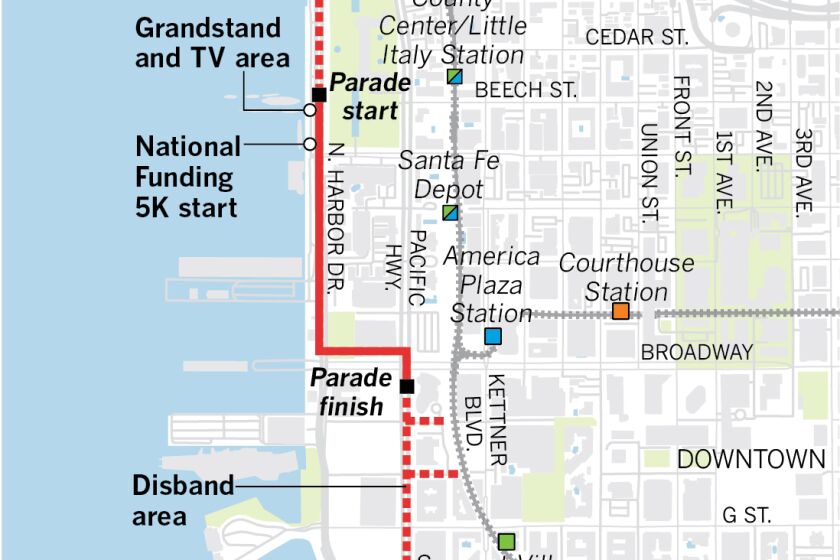 Holiday Bowl Parade route 2021
