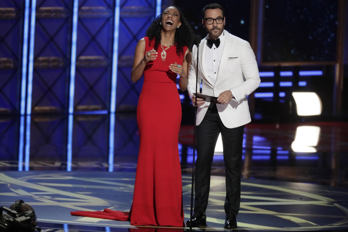 "Star Trek: Discovery's" Sonequa Martin-Green and "Entourage" actor Jeremy Piven during the show.