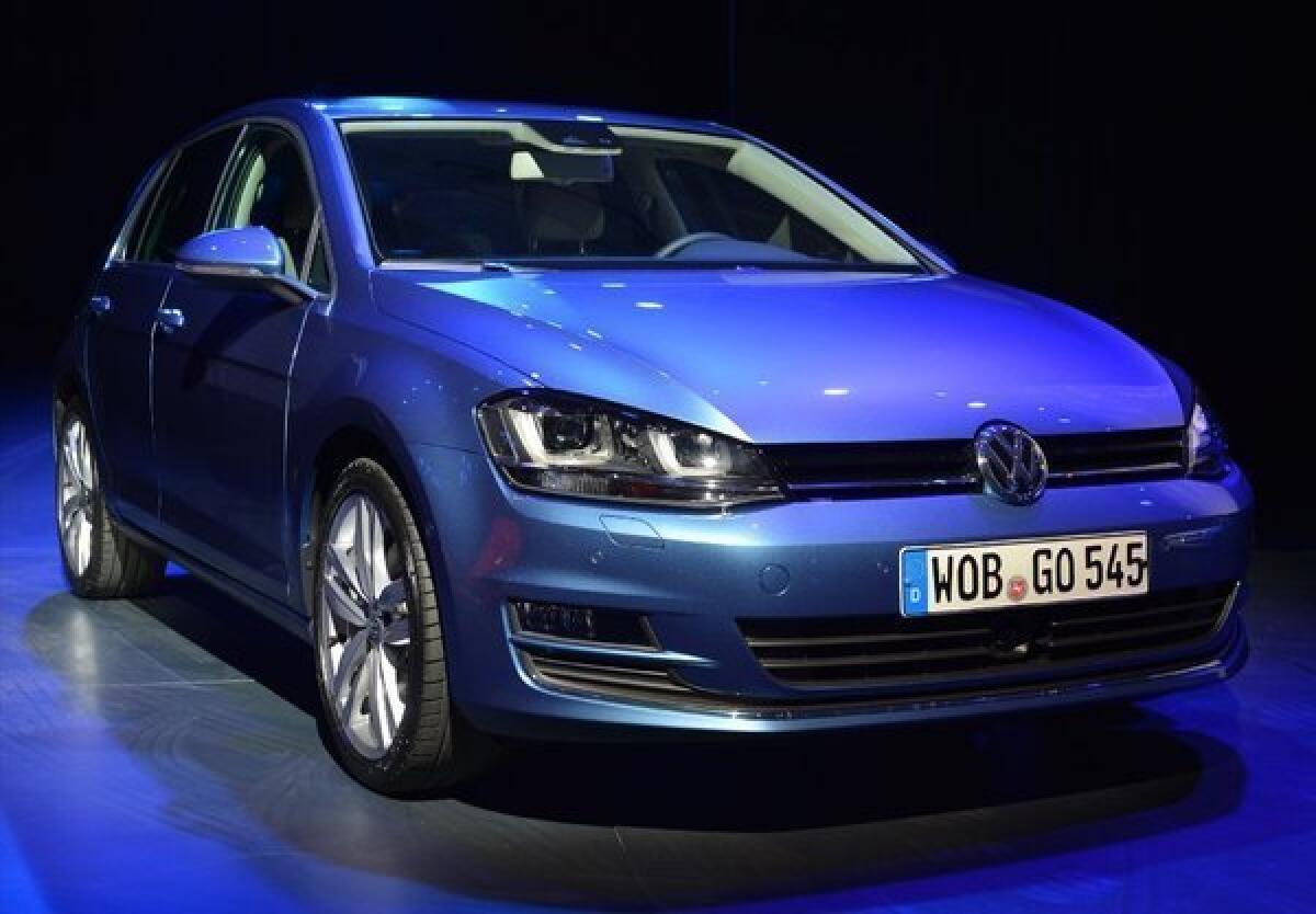 Volkswagen has seen diesel sales increase, a sign that more buyers would be interested if automakers offered more choices. Above, the VW Golf at last month's New York International Automobile Show.