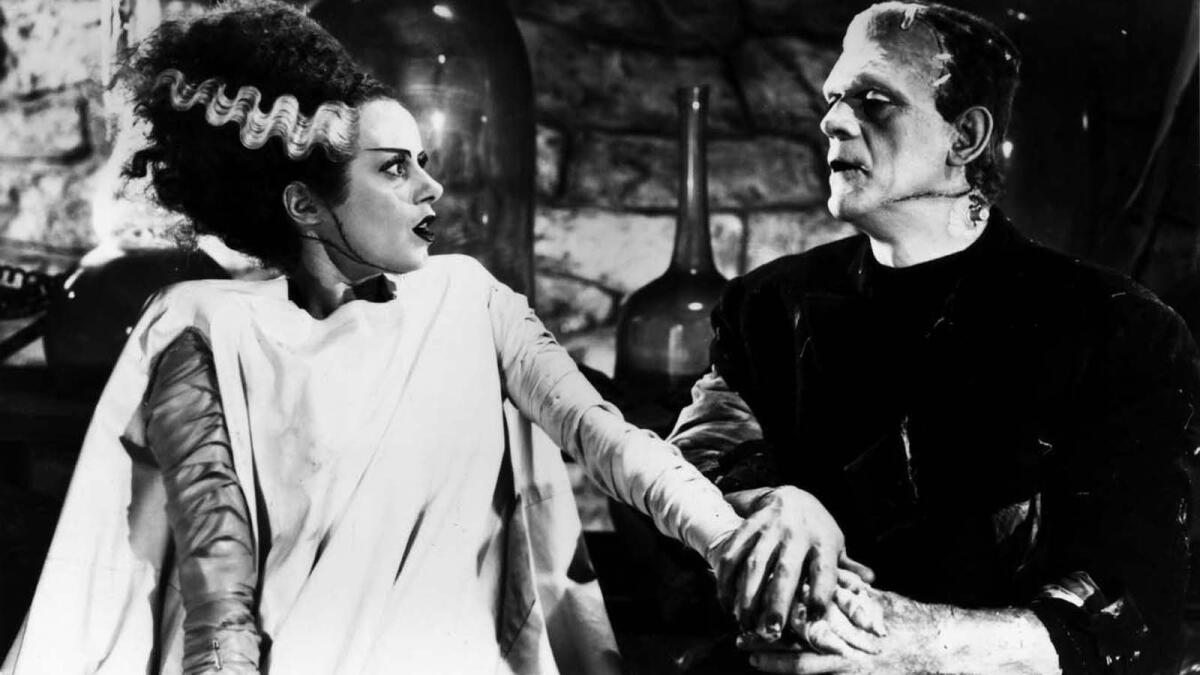 Boris Karloff and Elsa Lanchester starred in 1935's "Bride of Frankenstein."