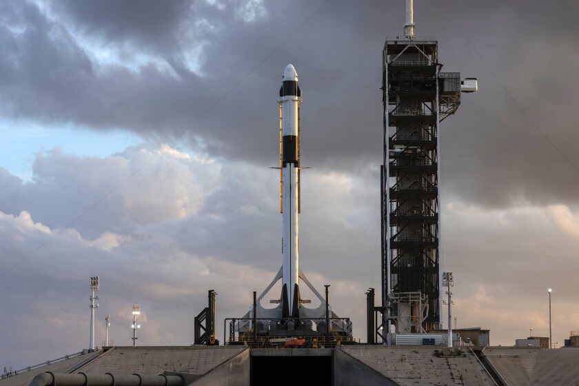 SpaceX Falcon 9 rocket and Crew Dragon capsule