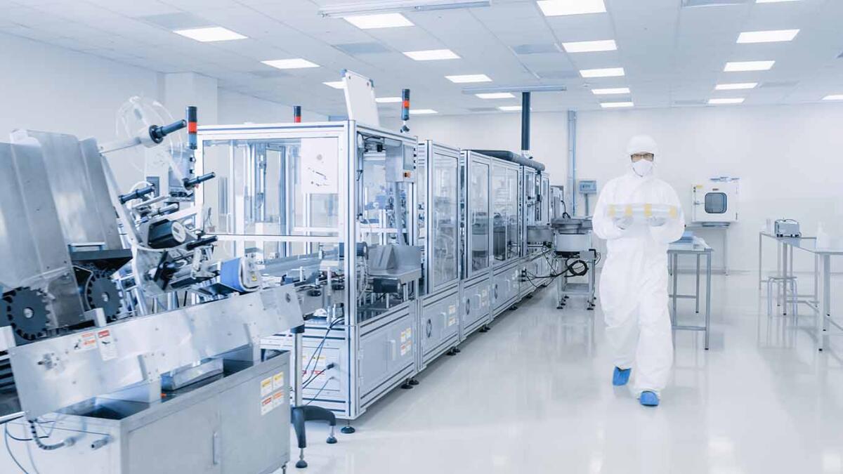 Shot of Sterile Pharmaceutical Manufacturing Laboratory
