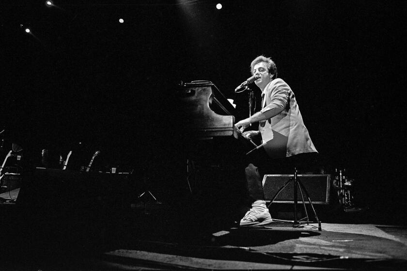 Dec. 14, 1982: Billy Joel in concert at the Forum. This photo was published in the Dec. 16, 1982, Los Angeles Times.