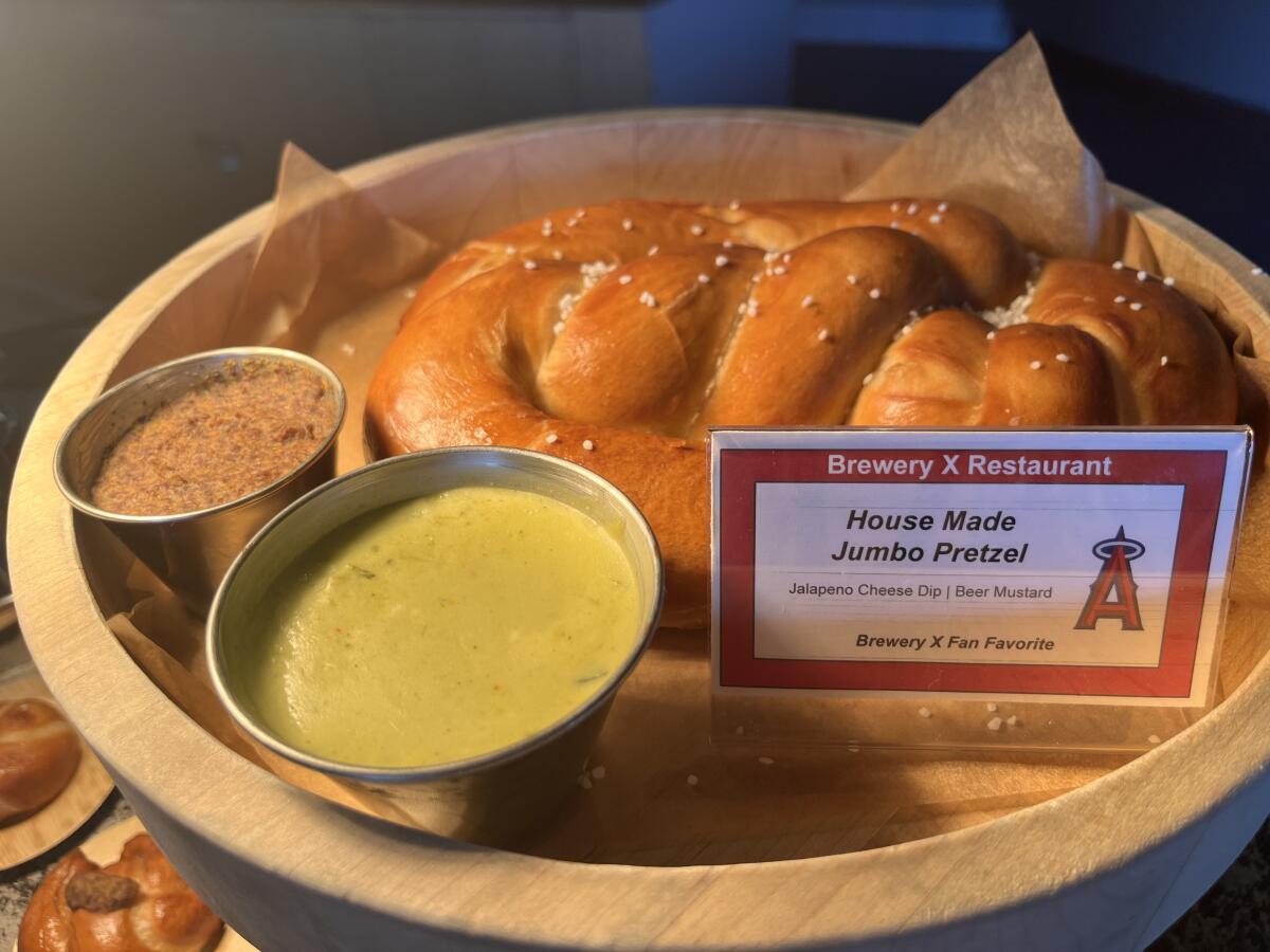 House made jumbo pretzel at Angel Stadium