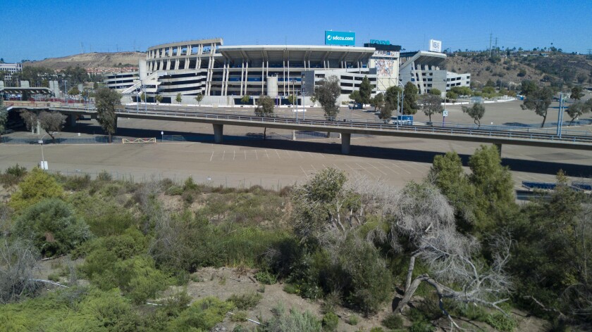 The Mission Valley stadium site will be developed by San Diego State University, but there have been snags in negotiations.