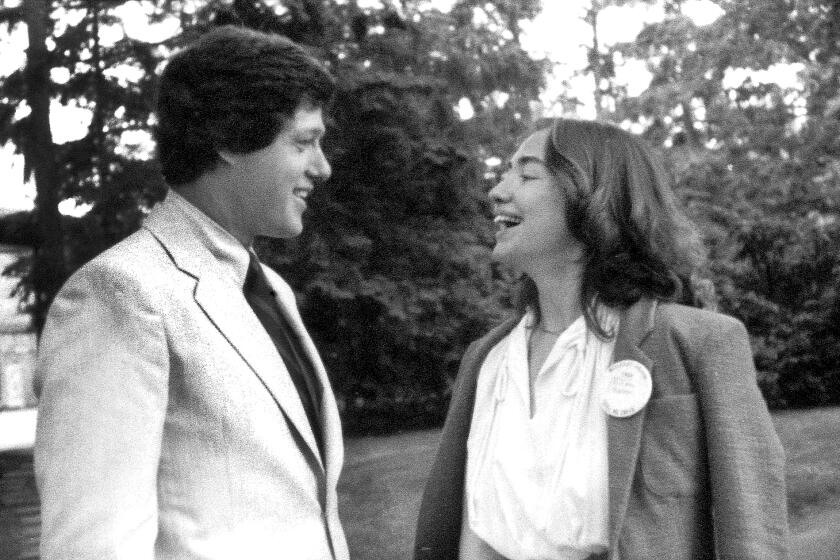 Bill Clinton and Hillary Rodham in 1969 at Wellesley College, where Rodham Clinton was an undergraduate student.